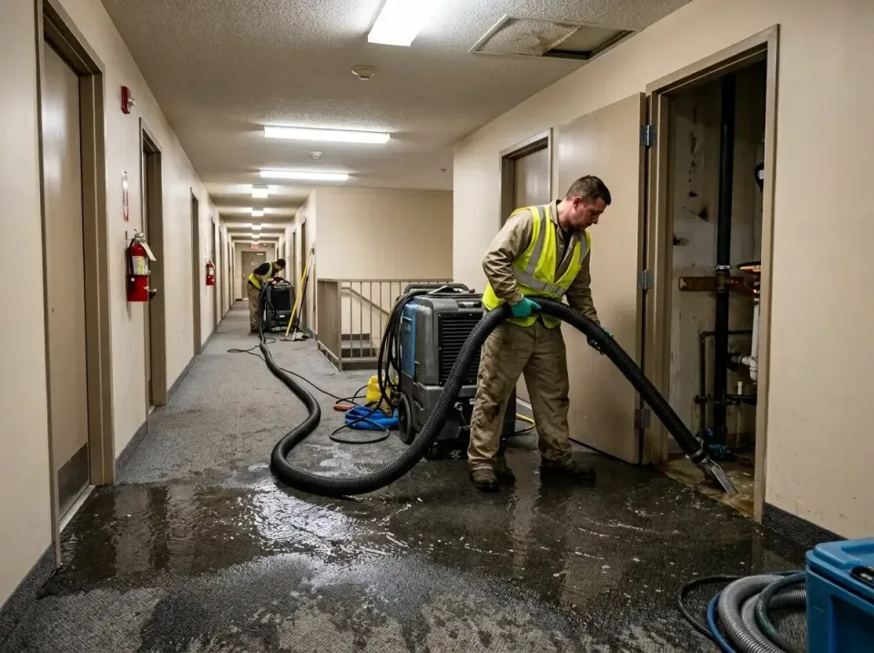 multi-unit-apartment-hallway-f-005 — frequently asked questions, Emergency Burst Pipe Water Extraction & Removal in Woodburn…